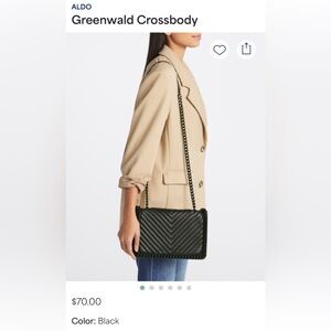ALDO Greenwald Black Quilted Crossbody Bag NWT Stitch Fix